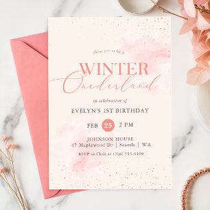 Invitation Fête d'anniversaire d'une fille pour son premier a