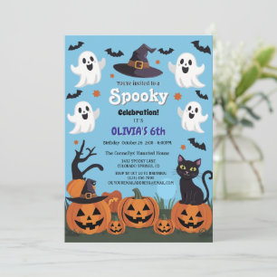 Invitation Fête d'anniversaire Éffrayant Halloween personnali