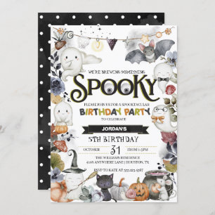 Invitation Fête d'anniversaire éffrayante Cute Ghost