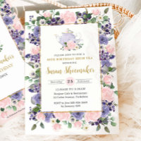 Fête d'anniversaire élégante aux fleurs roses et v
