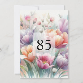 Invitation Fête d'anniversaire élégante avec verdure florale