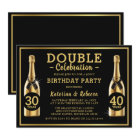 Fête d'anniversaire élégante Champagne doré Double