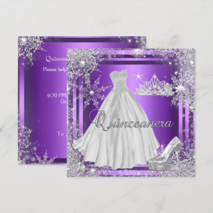 Invitation Fête d'anniversaire élégante de Quinceanera 15 ans