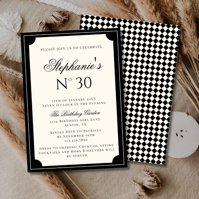 Invitation Fête d'anniversaire élégante et chic dans le style (Créateur téléchargé)