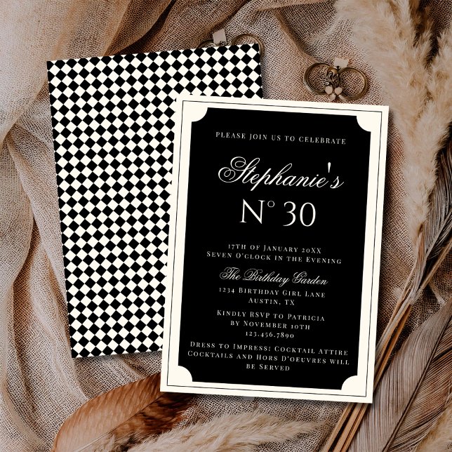 Invitation Fête d'anniversaire élégante et chic dans le style (Créateur téléchargé)