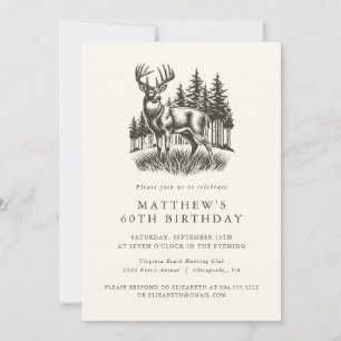 Invitation Fête d'anniversaire élégante et moderne pour chass