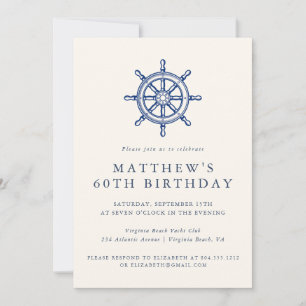 Invitation Fête d'anniversaire élégante pour adultes sur le t