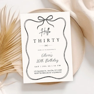 Invitation Fête d'anniversaire Élégante pour tout âge