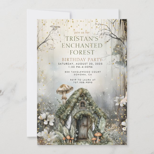 Invitation Fête d'anniversaire Enchanted Forest Kid (Devant)
