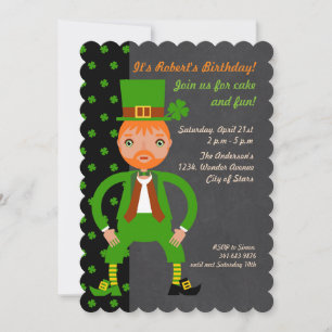 Invitation Fête d'anniversaire enfant irlandais né