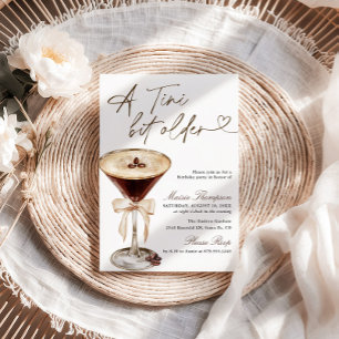 Invitation Fête d'anniversaire Espresso Martini Un Peu Plus V