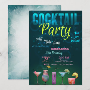 Invitation Fête d'anniversaire estivale au bord de la piscine