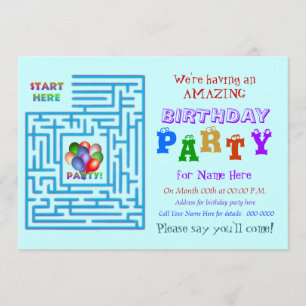 Invitation Fête d'anniversaire Extraordinaire