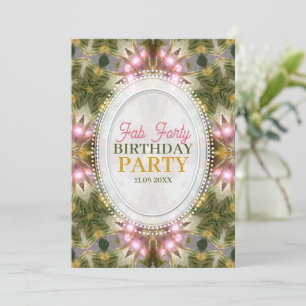 Invitation Fête d'anniversaire Fab Forty de la Princesse de l
