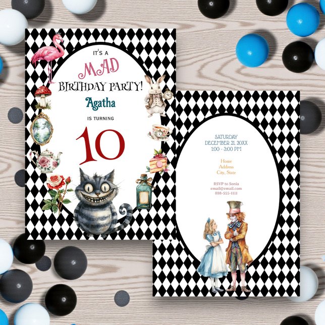 Invitation Fête d'anniversaire Fantastique Aquarelle (Créateur téléchargé)
