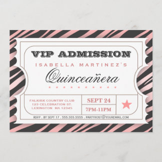 Invitation Fête d'anniversaire fascinante de Quinceanera de