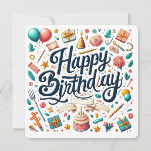 Invitation Fête d'anniversaire festive