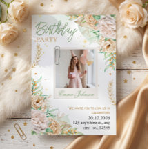 Fête d'anniversaire florale élégante