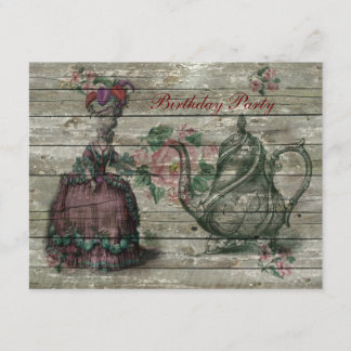 Invitation fête d'anniversaire française d'Antoinette de