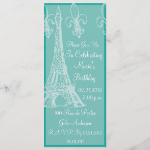 Invitation Fête d'anniversaire française élégante