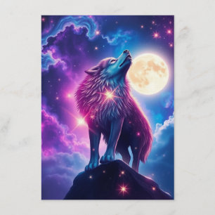 Invitation Fête d'anniversaire Galaxie des Étoiles du Loup Co