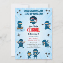 Fête d'anniversaire garçon Escouade Ninja Bleu Mig