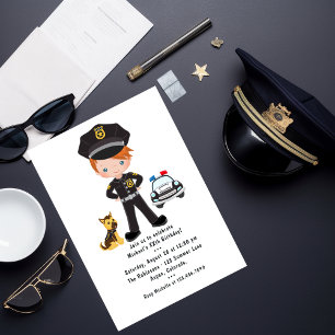 Invitation Fête d'anniversaire garçon gingembre sur le thème