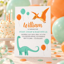 Fête d'anniversaire garçon Stomp Chomp Rawr Dinosa