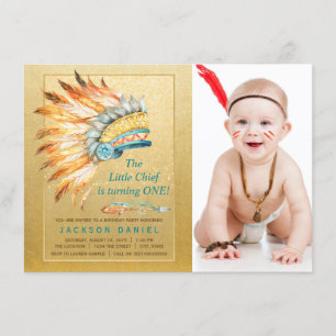 Invitation Fête d'anniversaire garçons Boho Tribal