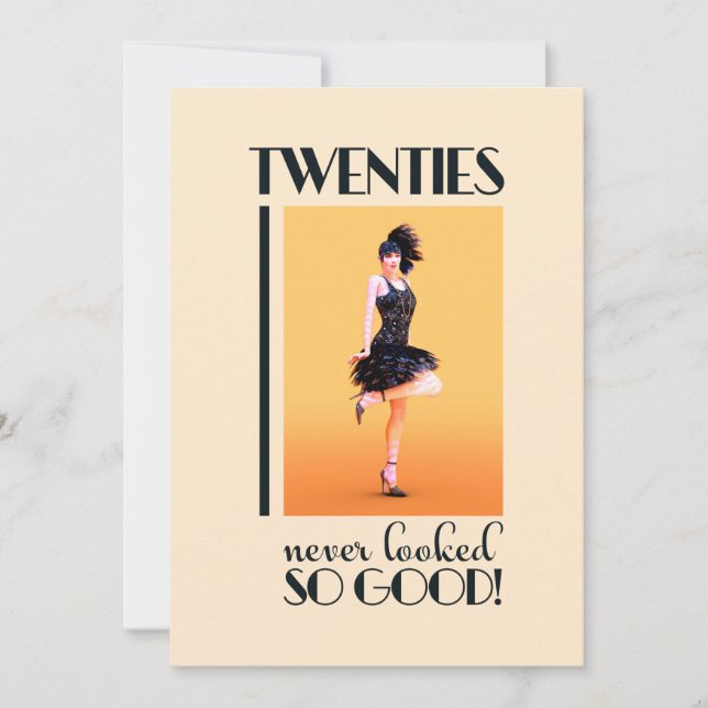 Invitation Fête d'anniversaire Gatsby 20 ans  (Devant)
