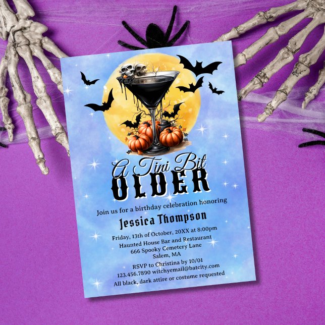 Invitation Fête d'anniversaire gothique un peu plus âgée et e (Créateur téléchargé)