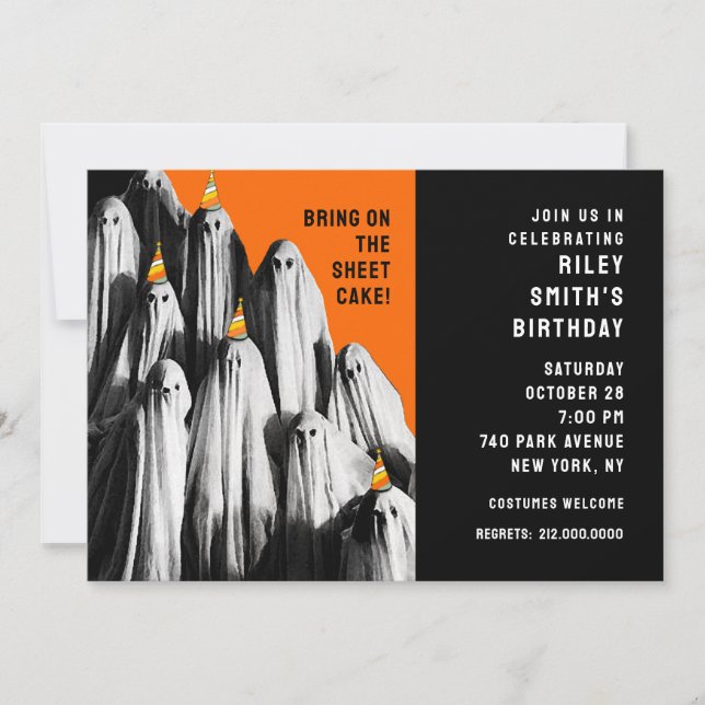 Invitation Fête d'anniversaire Halloween (Devant)