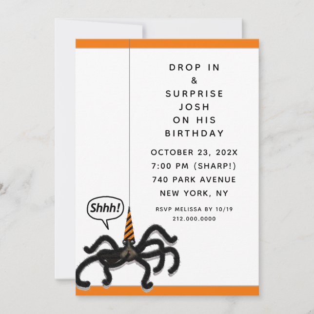 Invitation Fête d'anniversaire Halloween (Devant)