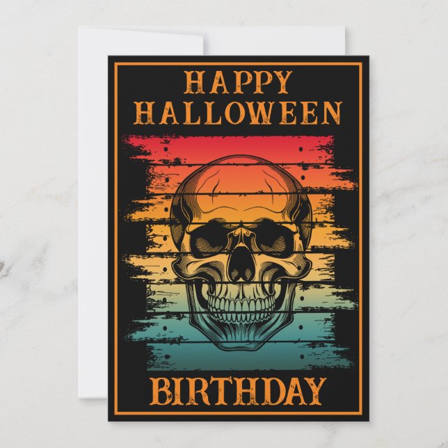 INVITATION FÊTE D'ANNIVERSAIRE HALLOWEEN CÉLÉBRATION PERSONNA (Devant)