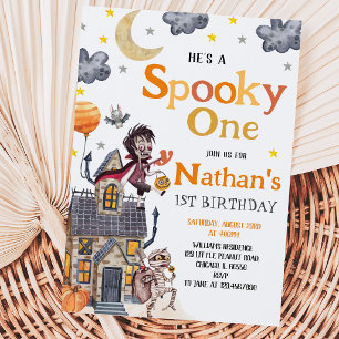 Invitation Fête d'anniversaire Halloween Costume de Spooky On