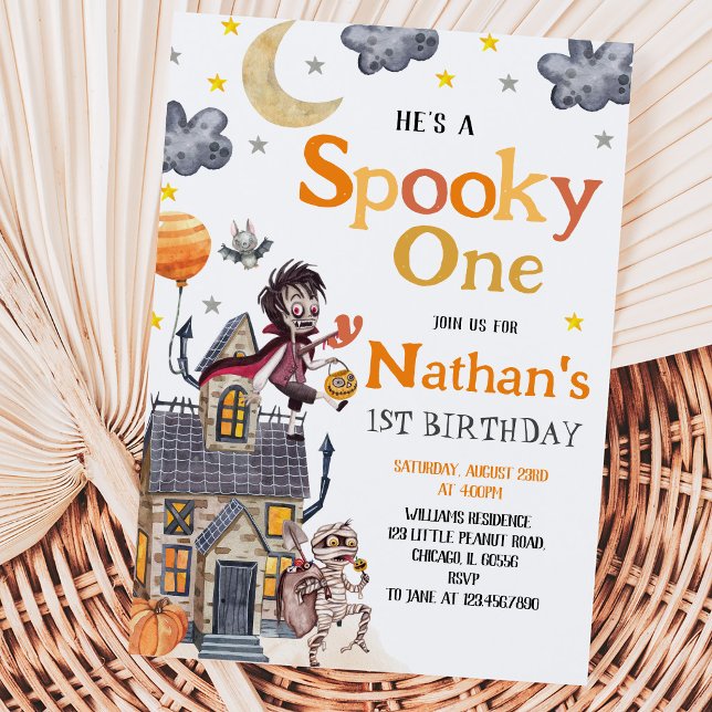 Invitation Fête d'anniversaire Halloween Costume de Spooky On (Créateur téléchargé)