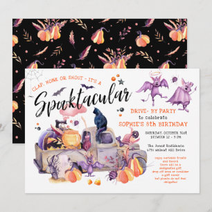 Invitation Fête d'anniversaire Halloween de passage Traite de