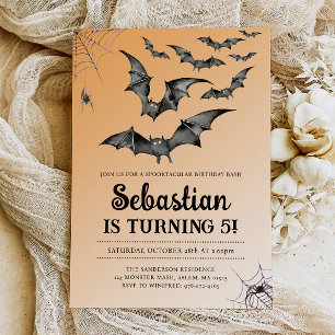 Invitation Fête d'anniversaire Halloween effrayante avec des 
