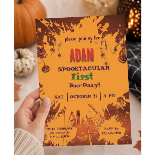 Invitation Fête d'anniversaire Halloween Enfants Halloween 