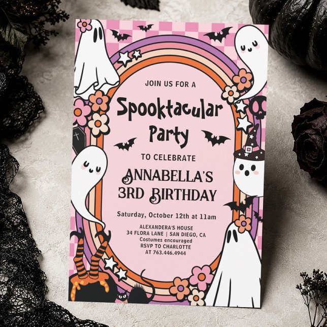 Invitation Fête d'anniversaire Halloween pour enfants (Créateur téléchargé)