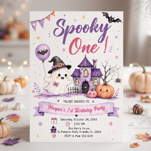 Invitation Fête d'anniversaire Halloween Spooky One