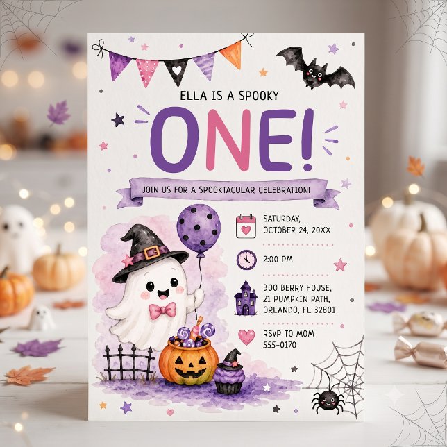 Invitation Fête d'anniversaire Halloween Spooky One (Créateur téléchargé)