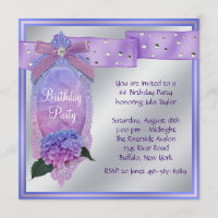 Fête d'anniversaire Hortensia Bleu Violet Rose