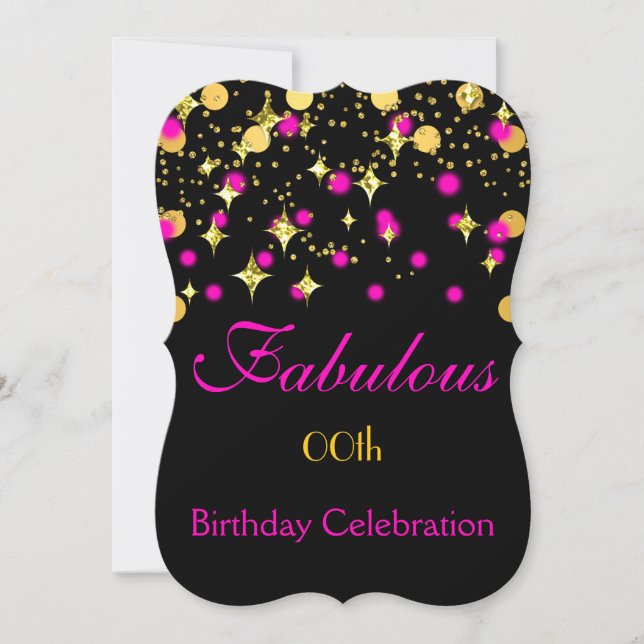 Invitation Fête d'anniversaire Hot Rose Gold Shimmer (Devant)