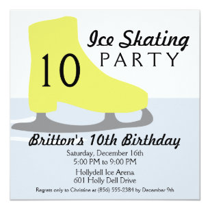 Invitations De Patinage De Glace Anniversaires Zazzle Fr