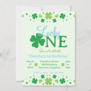 Invitation Fête d'anniversaire Lucky One First 1ère année