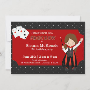 Invitation Fête d'anniversaire Magic Show