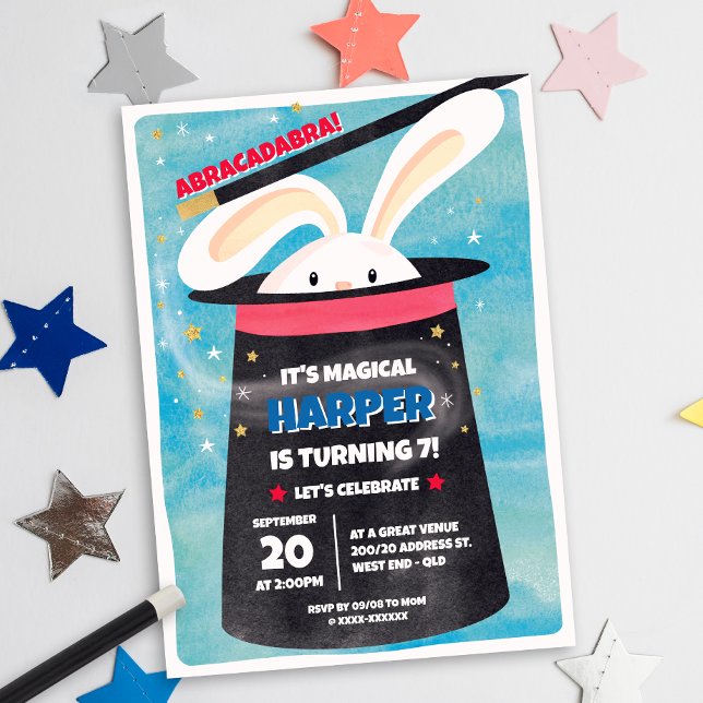 Invitation Fête d'anniversaire magique (Créateur téléchargé)