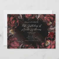 Fête d'anniversaire Marron Rouge Rouille Roses et 