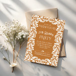 Invitation fête d'anniversaire mexicaine terracotta talavera<br><div class="desc">fête d'anniversaire mexicaine terracotta talavera invitation modèle instantané téléchargement numérique,  style talavera brun et blanc invitations à la fête d'anniversaire,  papel picado invitations à la fête d'anniversaire moutarde talavera invitations vintage</div>